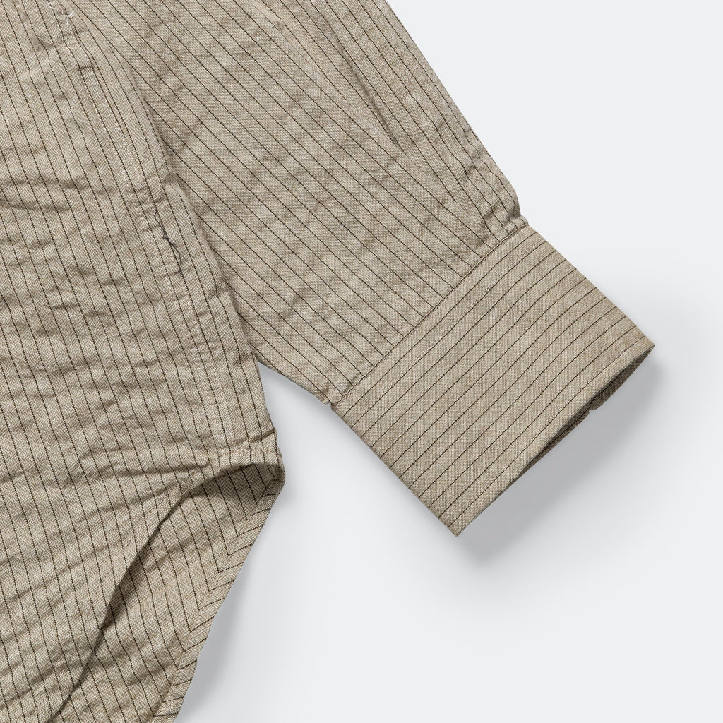 Mo Oversized Striped Shirt - Clay