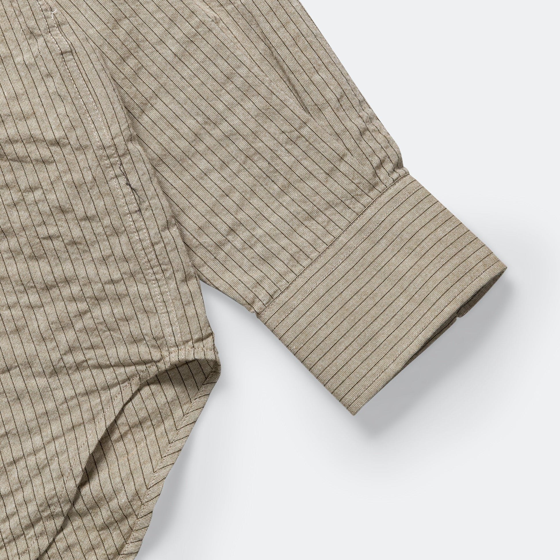 Mo Oversized Striped Shirt - Clay