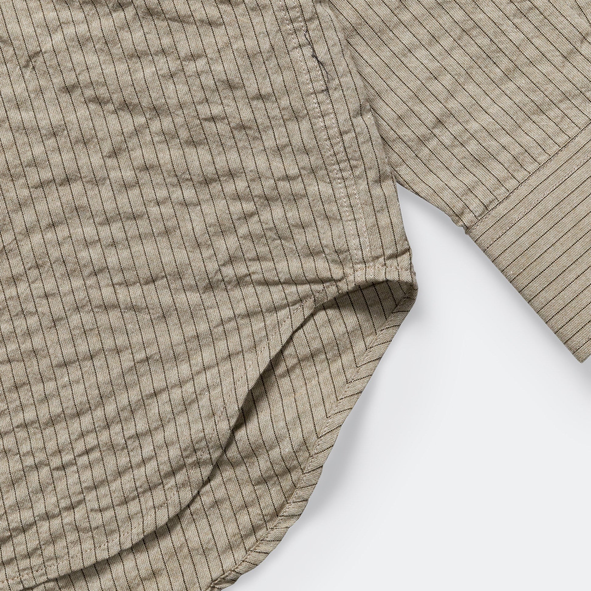 Mo Oversized Striped Shirt - Clay