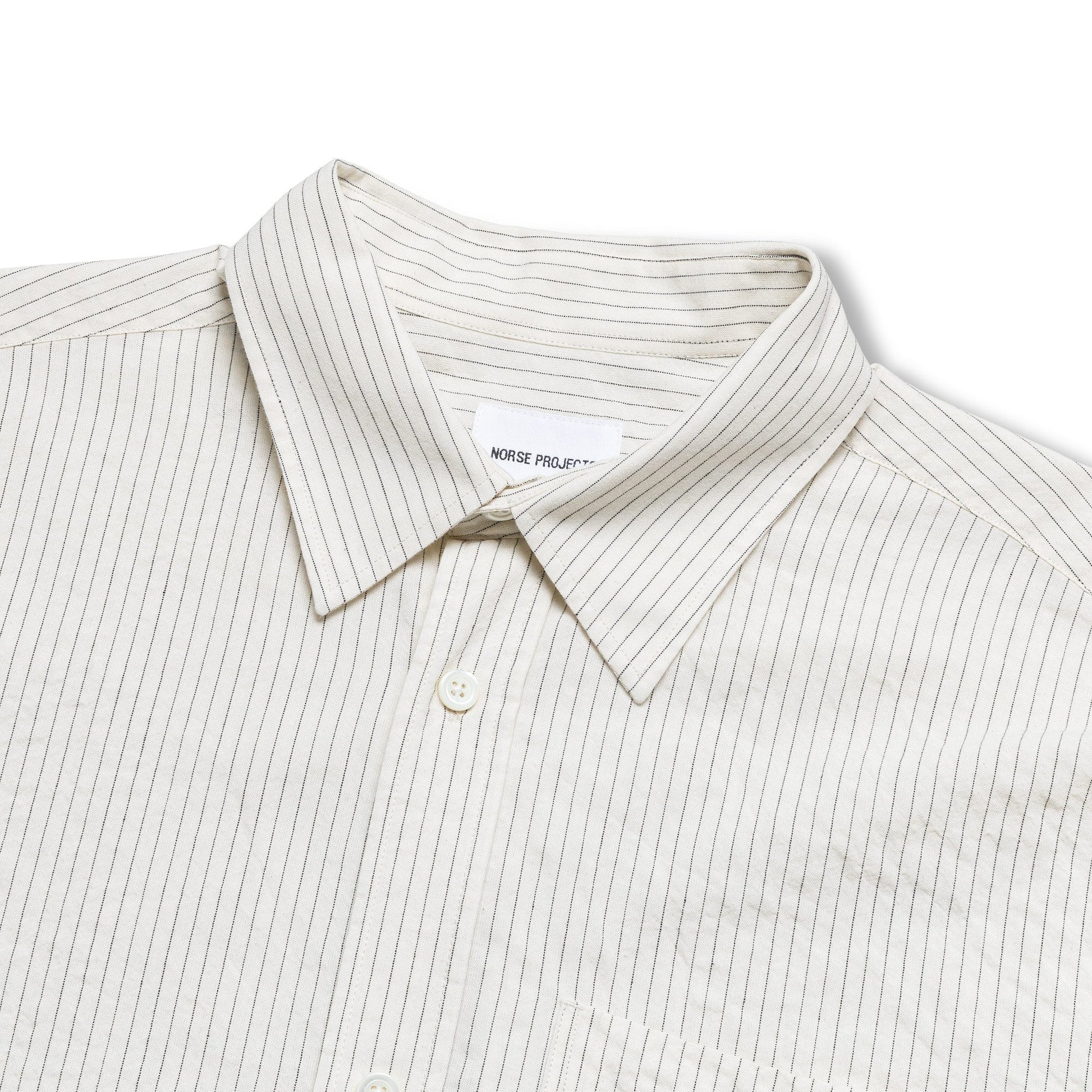 Mo Oversized Striped Shirt - Ecru