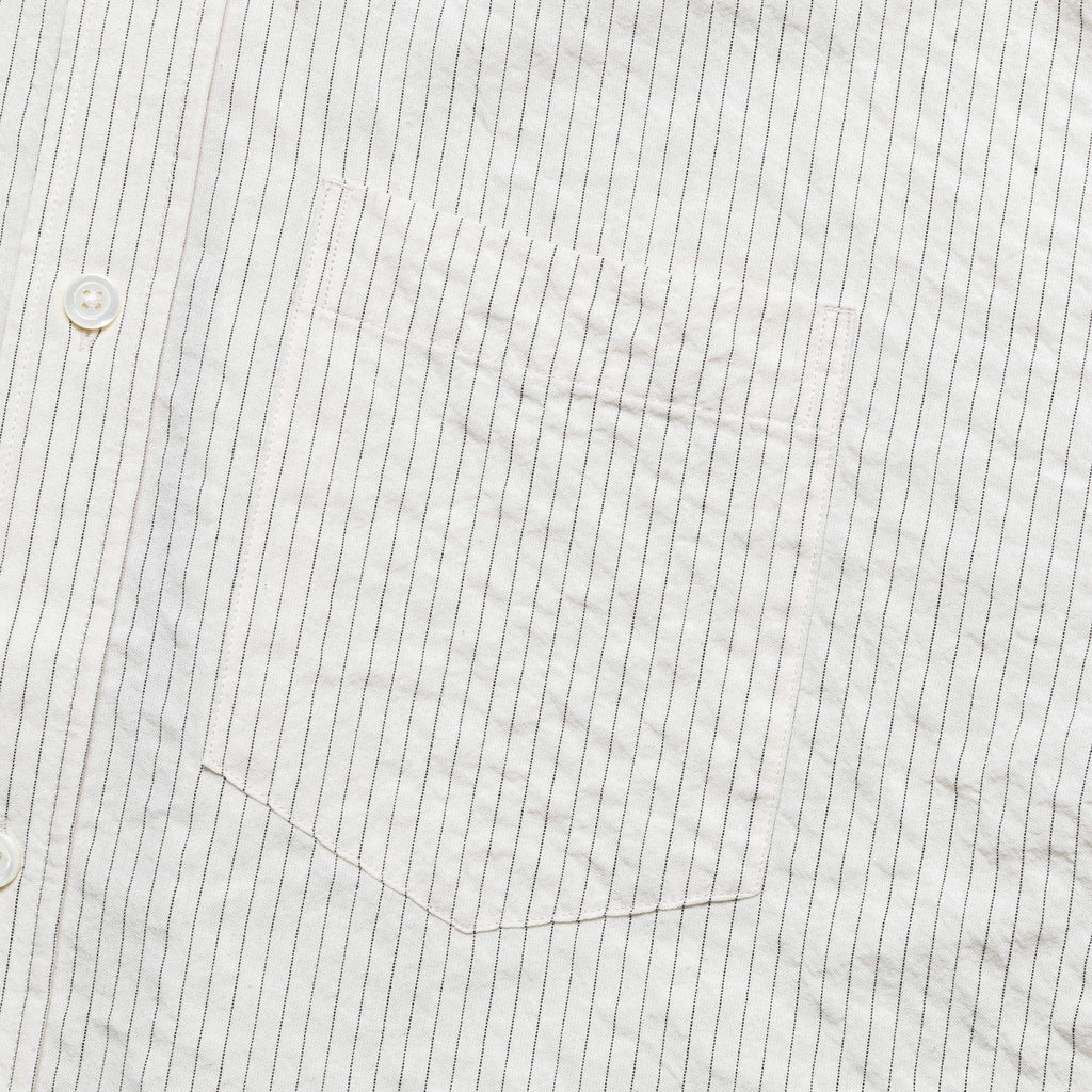 Mo Oversized Striped Shirt - Ecru