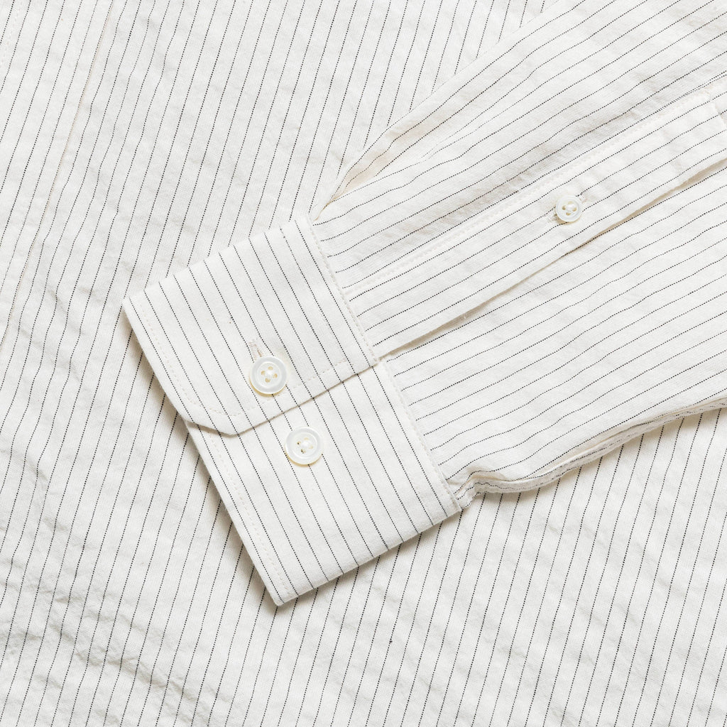 Mo Oversized Striped Shirt - Ecru