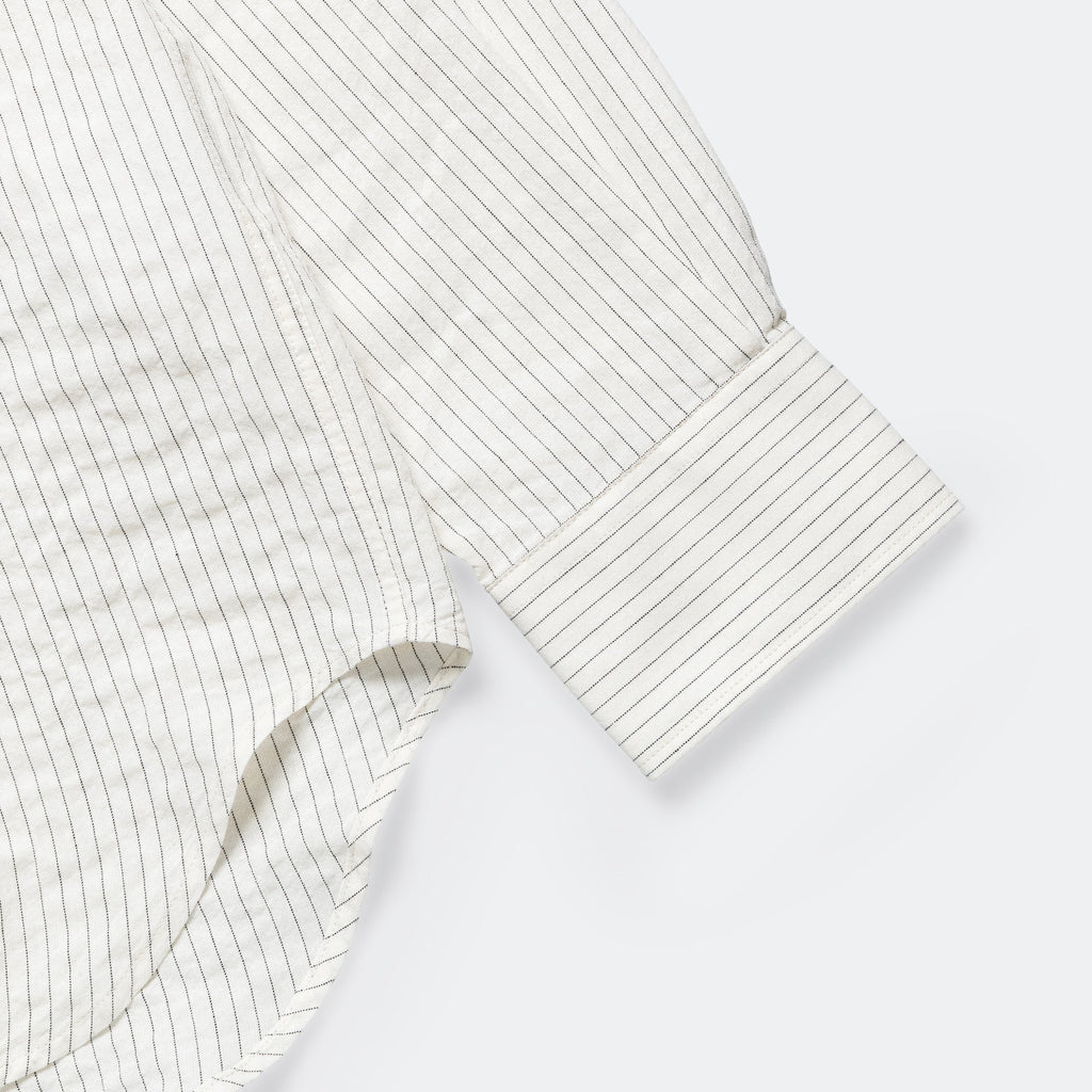 Mo Oversized Striped Shirt - Ecru