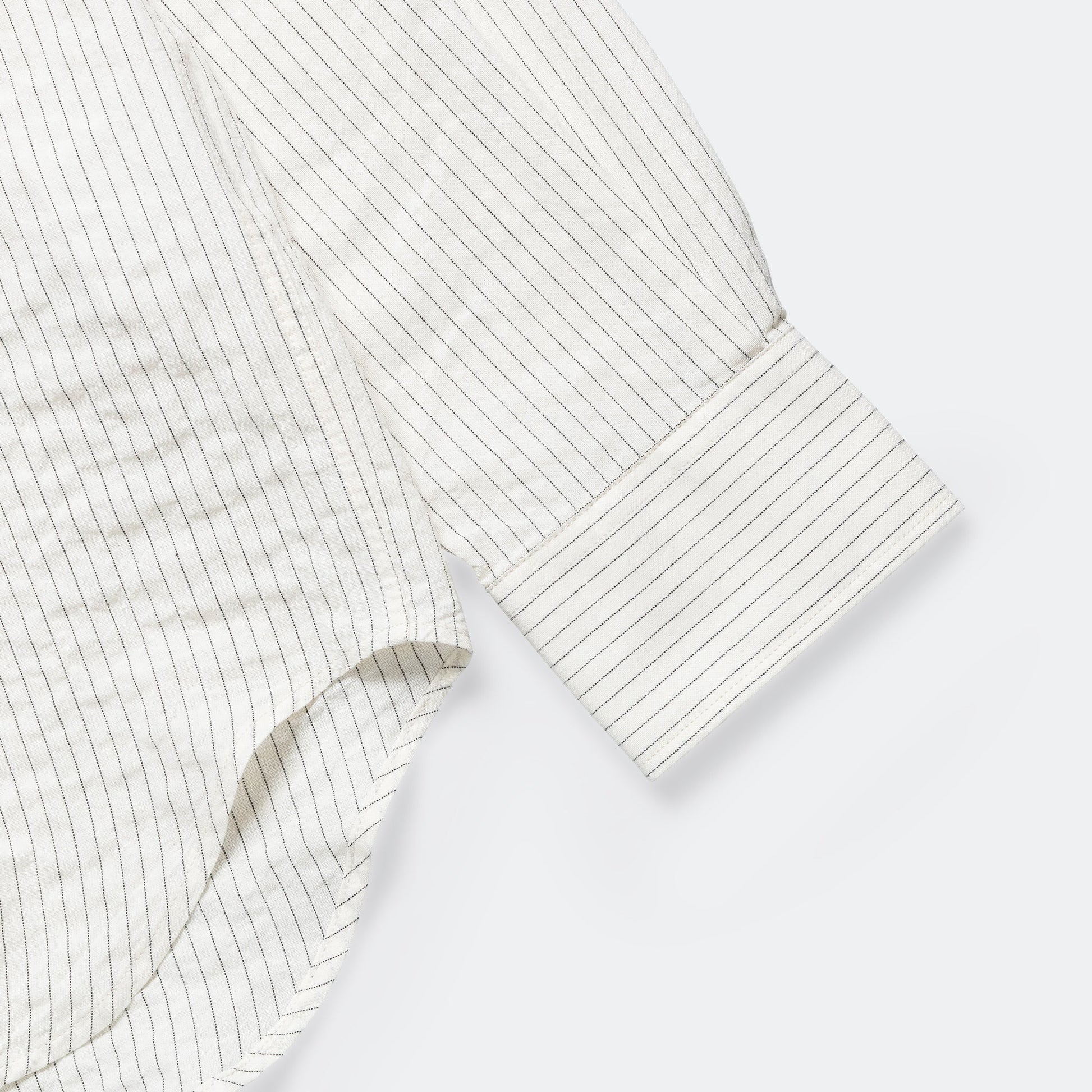 Mo Oversized Striped Shirt - Ecru