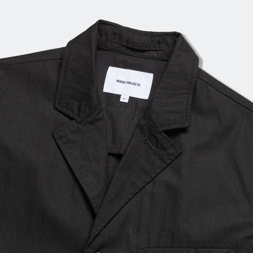 Nilas Fine Broken Twill Work Jacket - Black