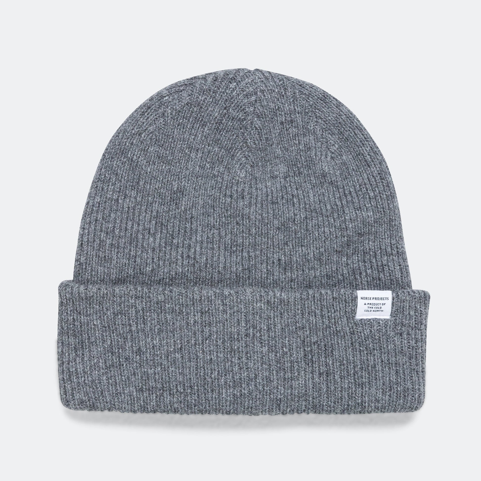 Merino Lambswool Beanie - Grey Melange
