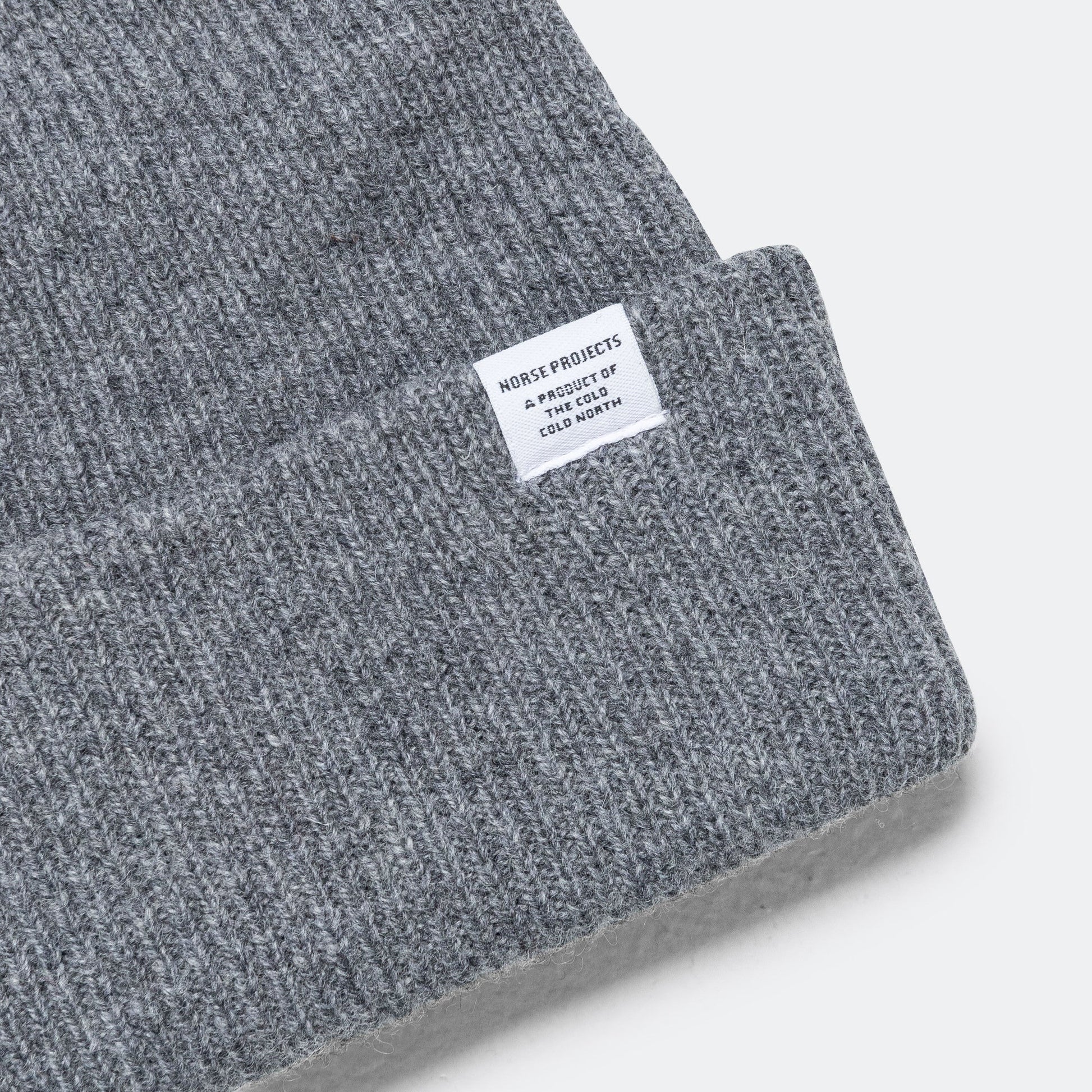 Merino Lambswool Beanie - Grey Melange