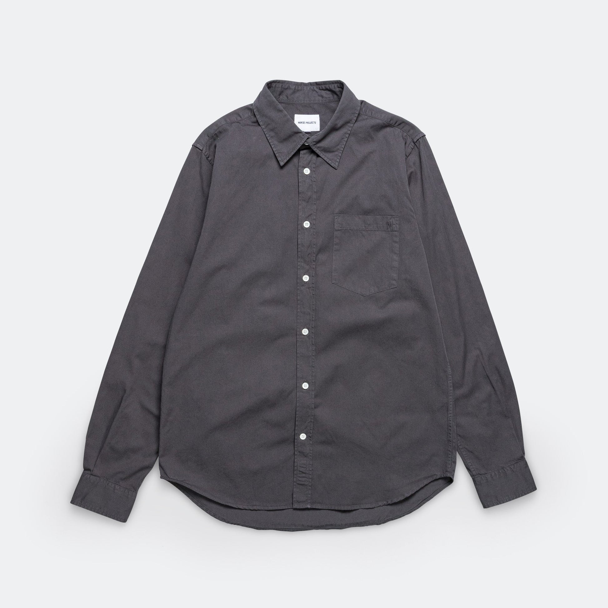 Osvald BD Twill Shirt - Norse Grey