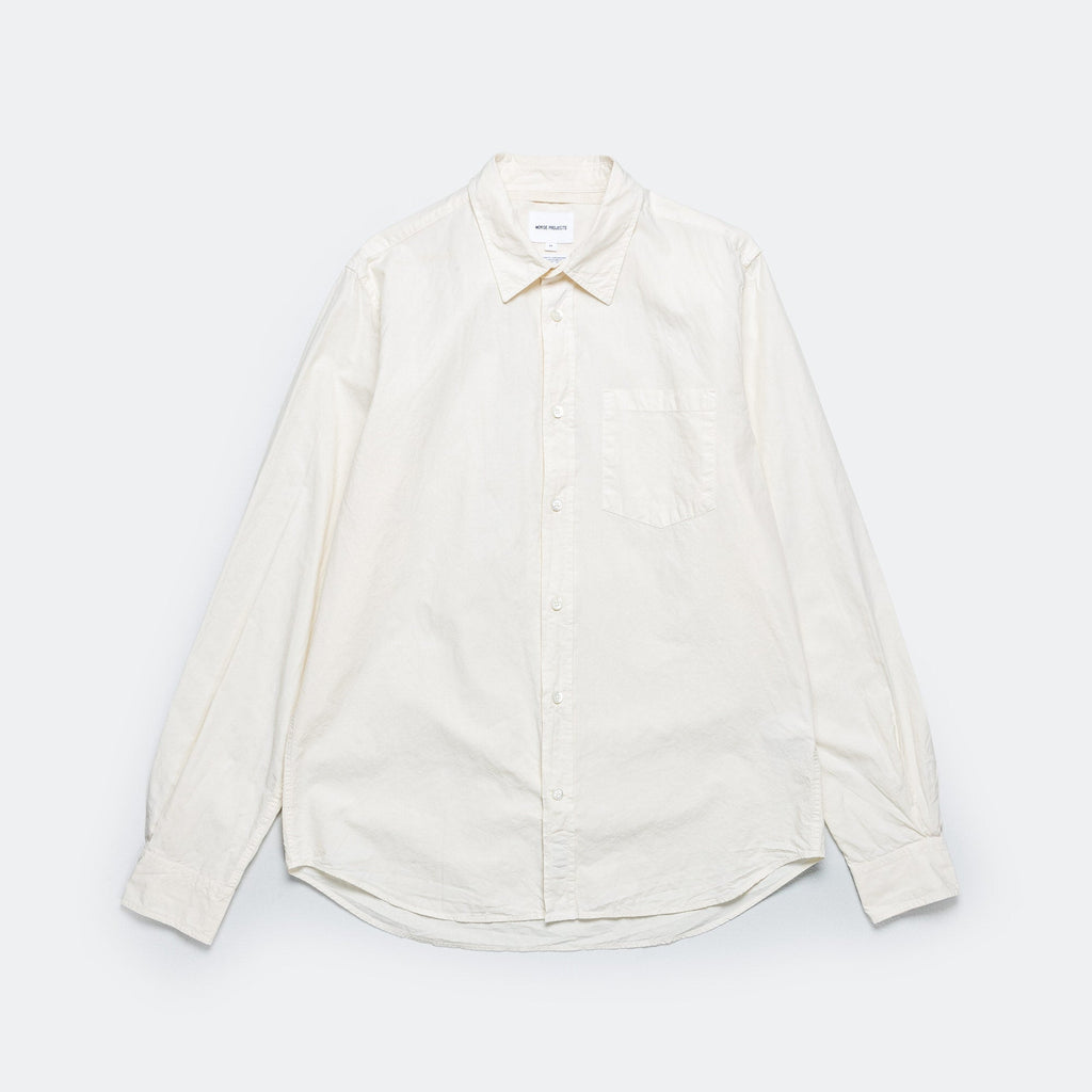 Osvald Cotton Tencel Shirt - Enamel White