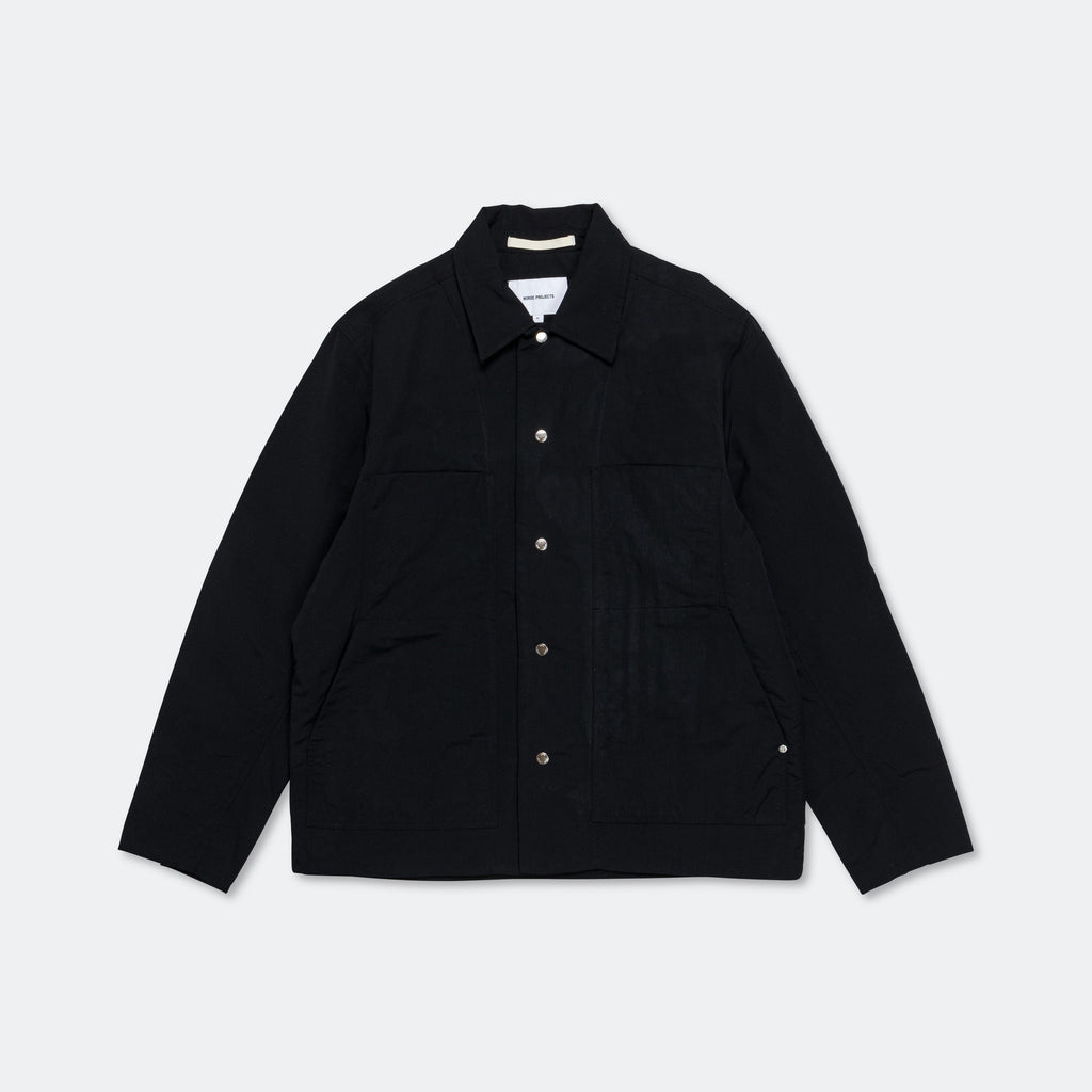 Pelle Waxed Nylon Insulated Jacket - Dark Navy