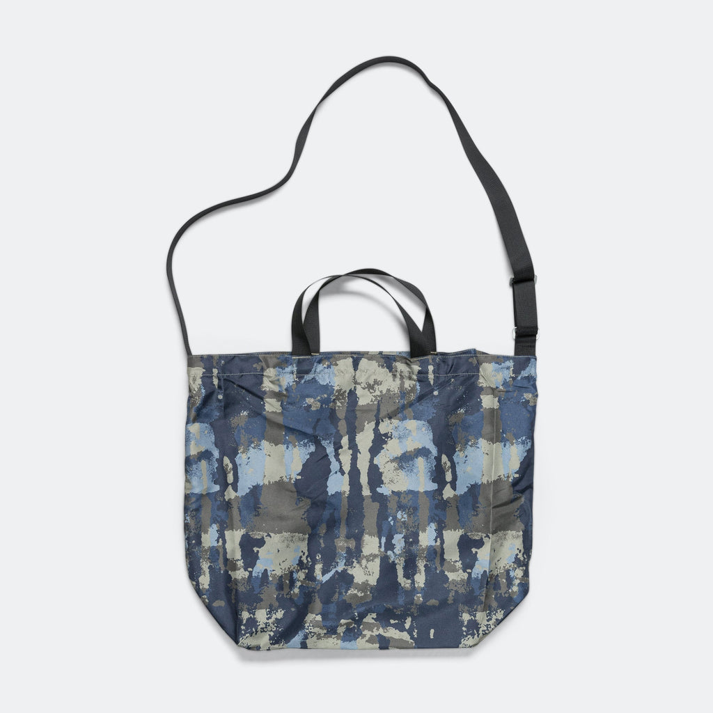 Print Technical Tote - Steel Blue