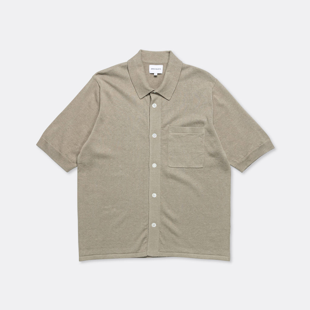 Rollo Cotton Linen SS Shirt - Clay