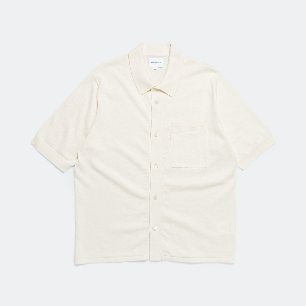 Rollo Cotton Linen SS Shirt - Kit White