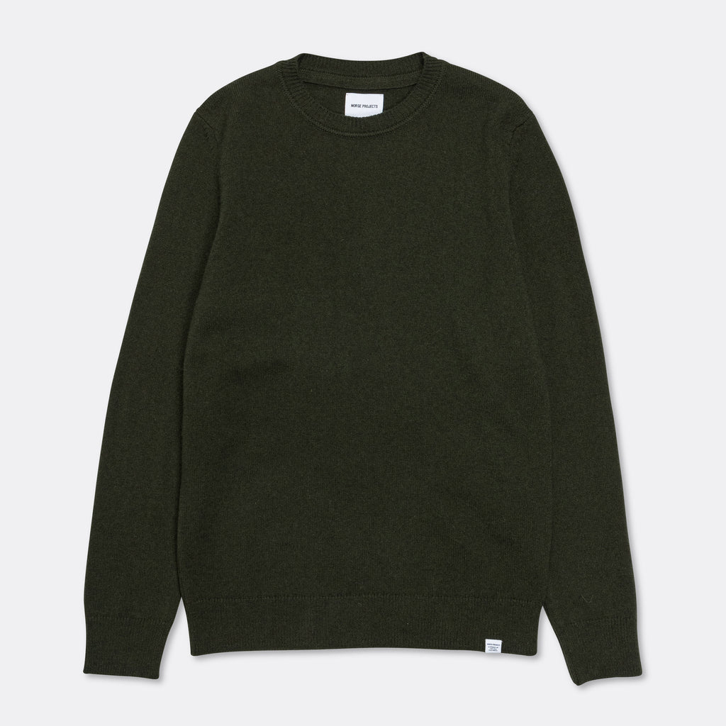 Sigfred Merino Lambswool Sweater - Army green
