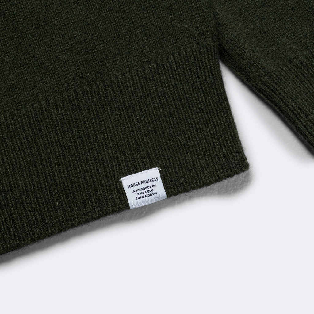 Sigfred Merino Lambswool Sweater - Army green