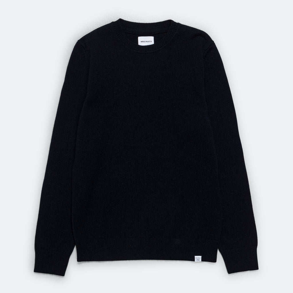 Sigfred Merino Lambswool Sweater - Dark Navy