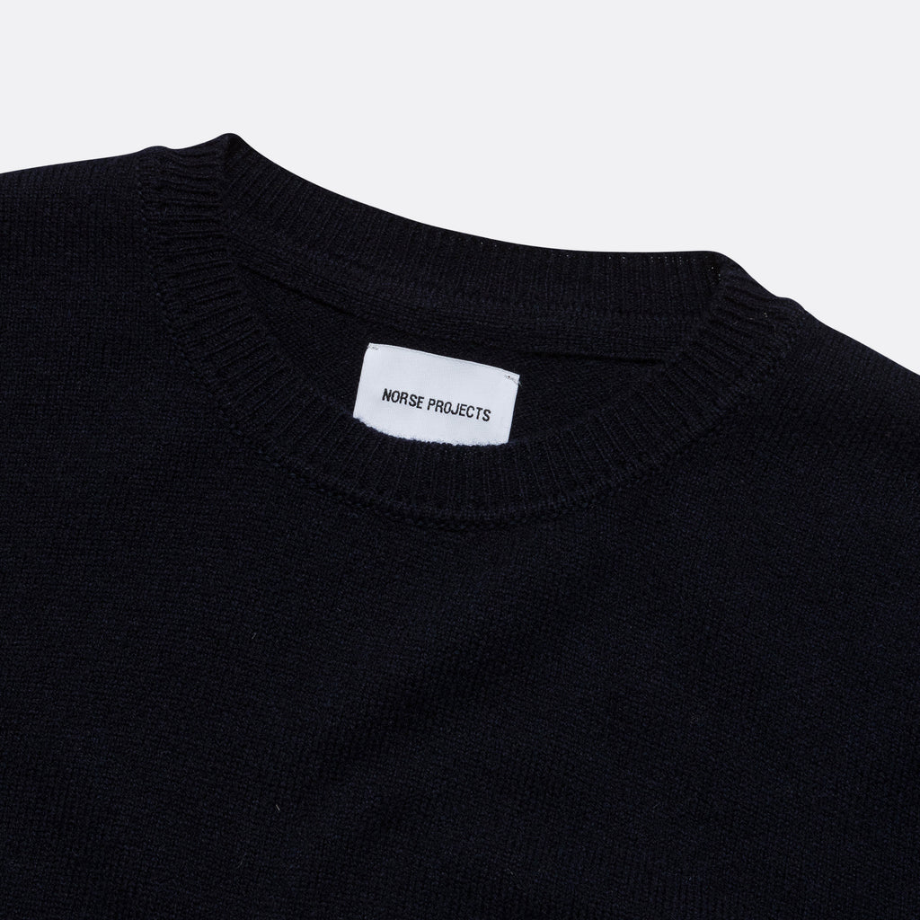 Sigfred Merino Lambswool Sweater - Dark Navy