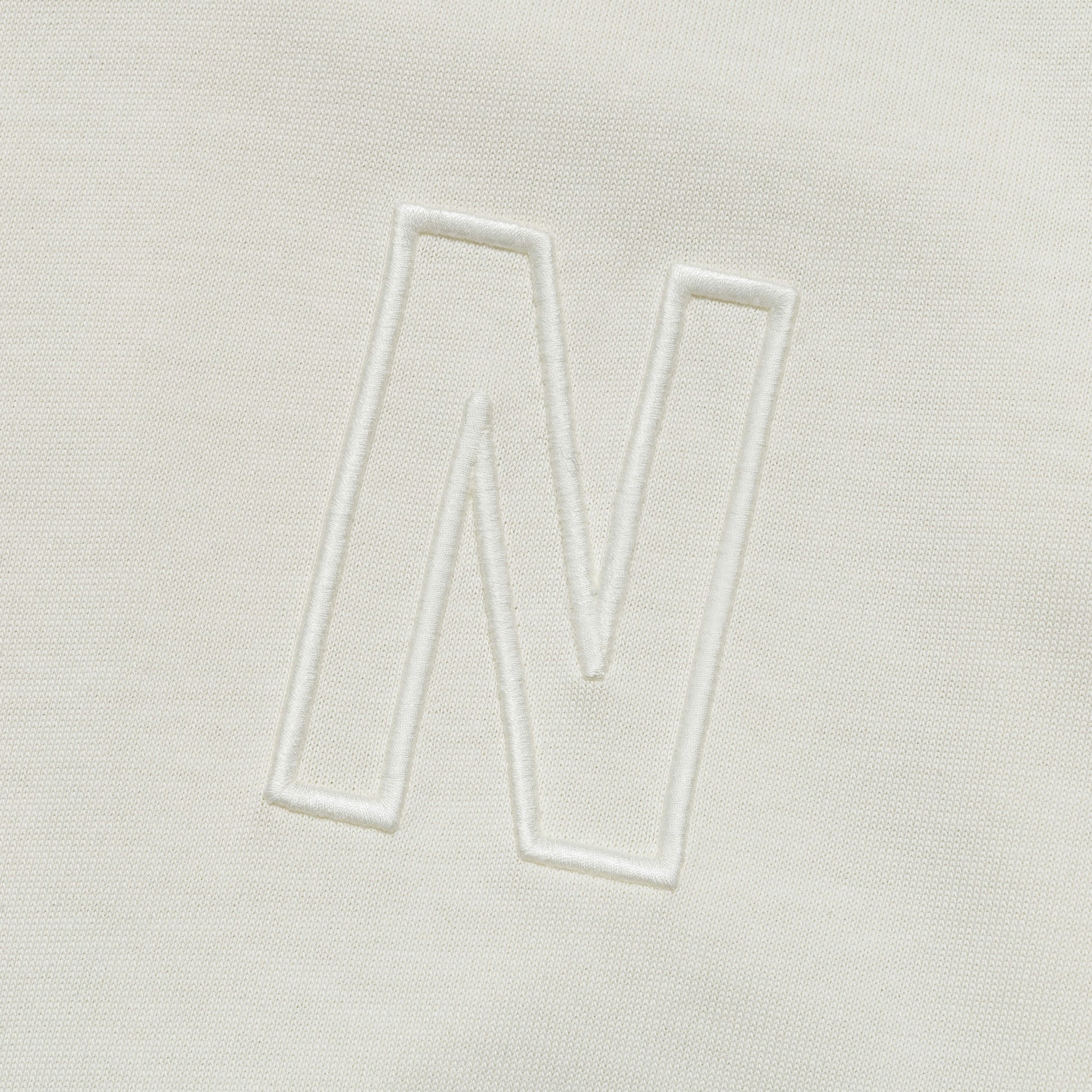 Simon Loose Organic Heavy Jersey N Logo T-Shirt - Ecru