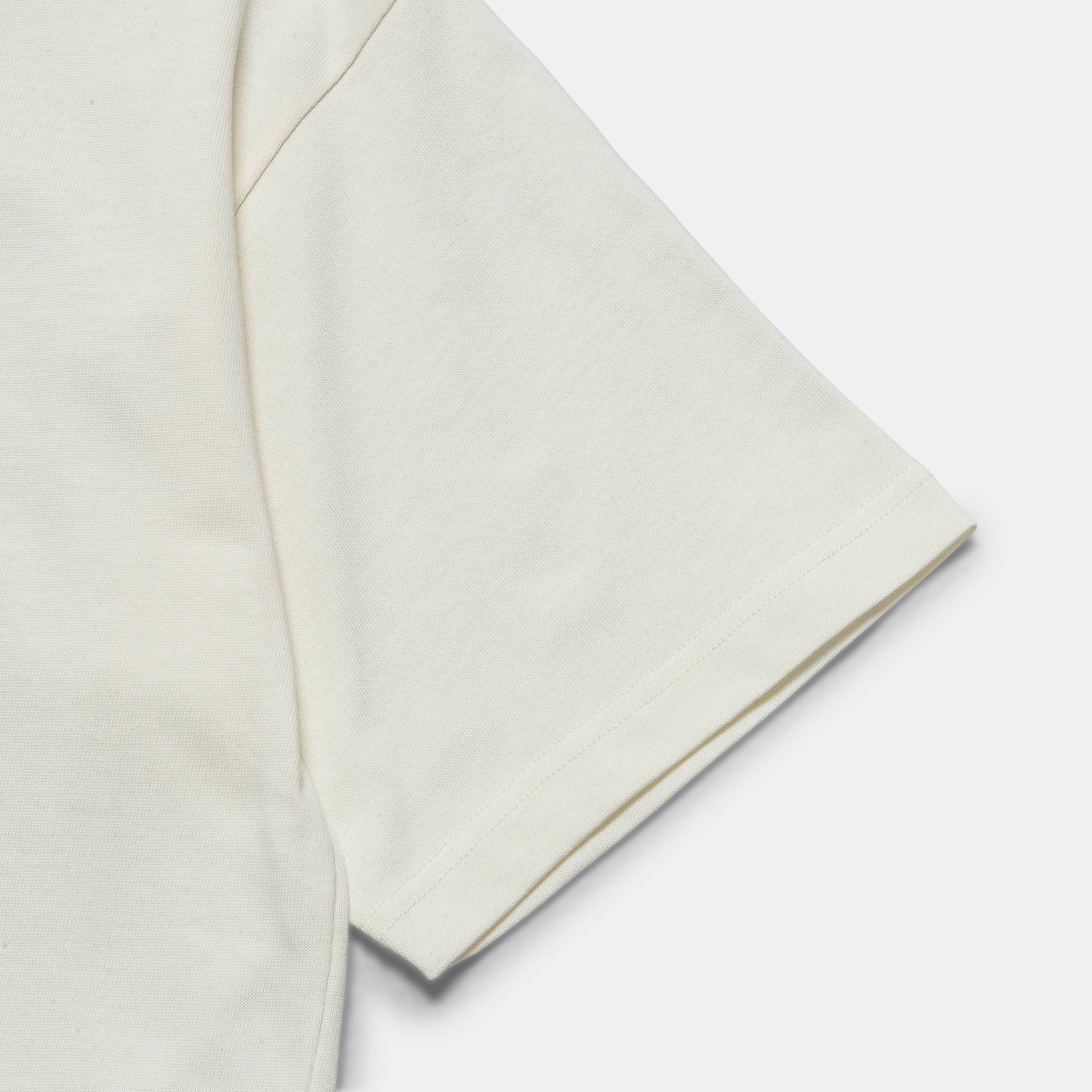 Simon Loose Organic Heavy Jersey N Logo T-Shirt - Ecru