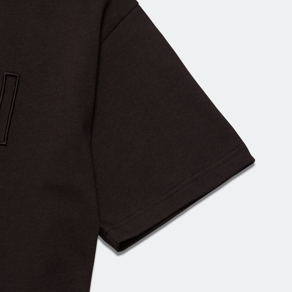 Simon Loose Organic Heavy Jersey N Logo T-Shirt - Espresso