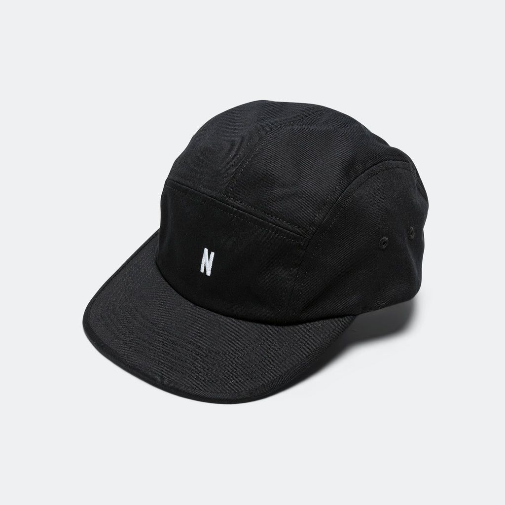 Twill 5 Panel Cap - Black