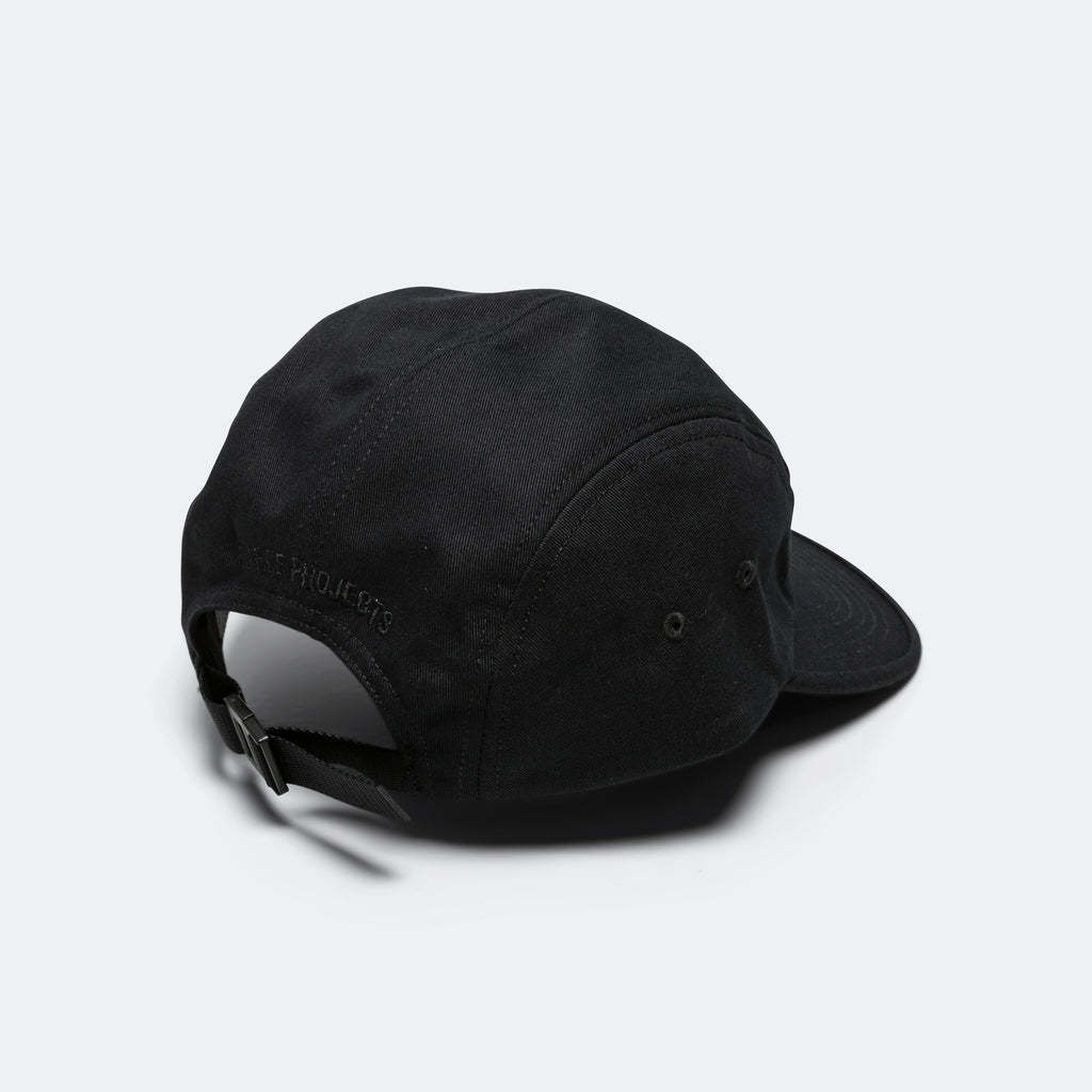 Twill 5 Panel Cap - Black