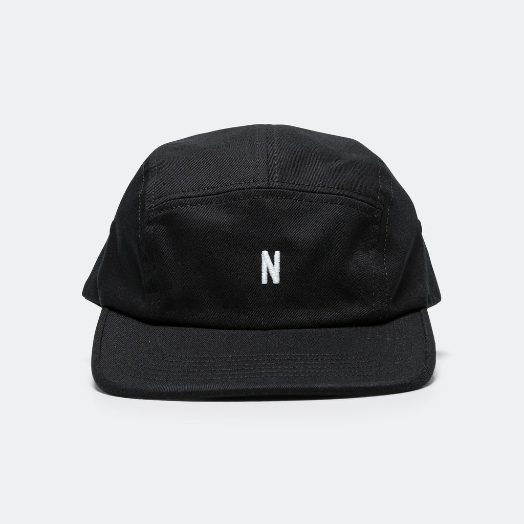 Twill 5 Panel Cap - Black