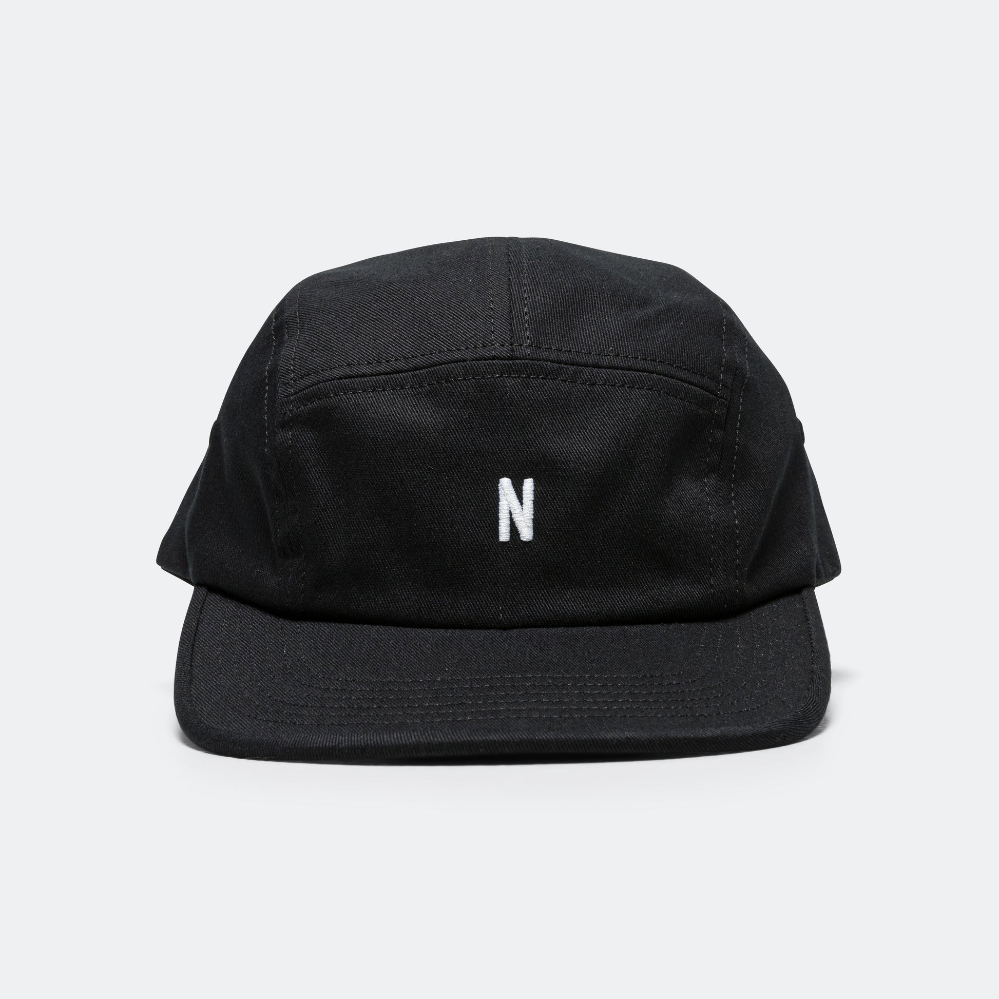 Twill 5 Panel Cap - Black