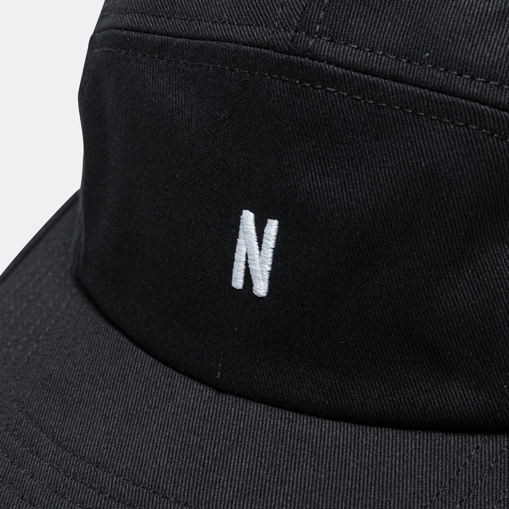 Twill 5 Panel Cap - Black