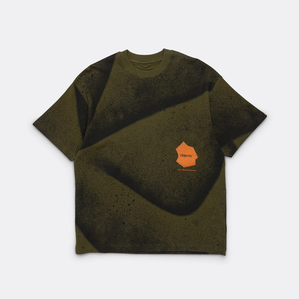 Waffle SS T-Shirt - Olive Spray