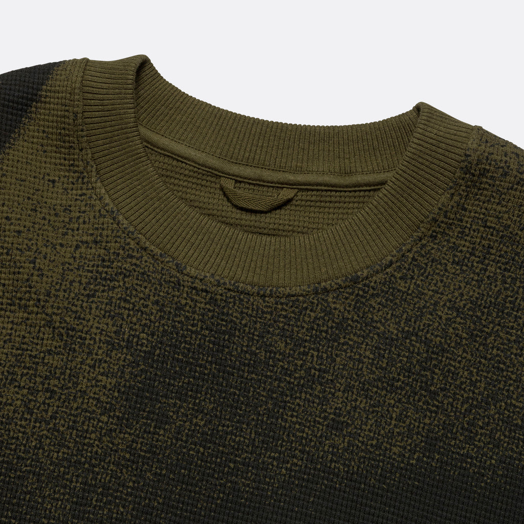 Waffle SS T-Shirt - Olive Spray