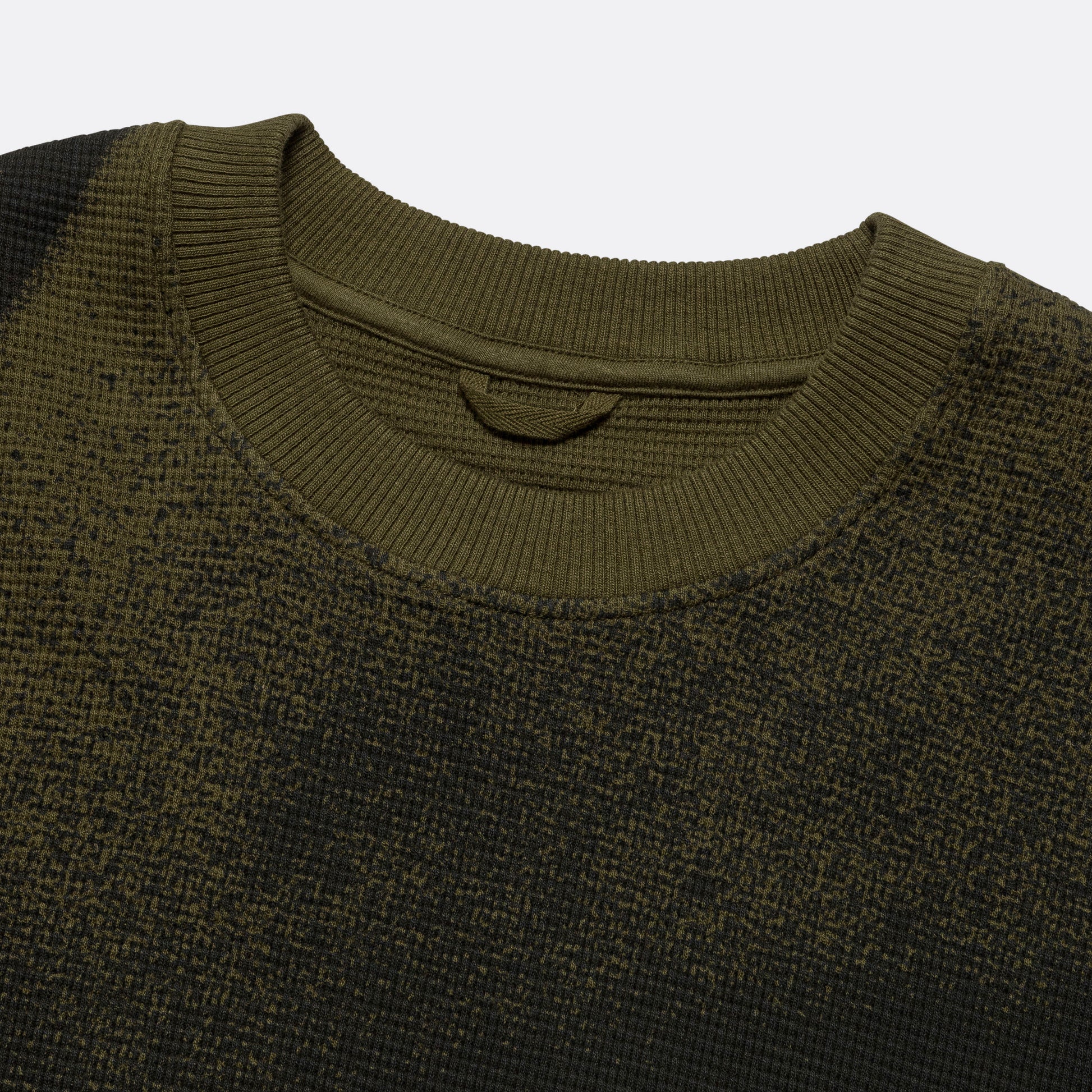Waffle SS T-Shirt - Olive Spray