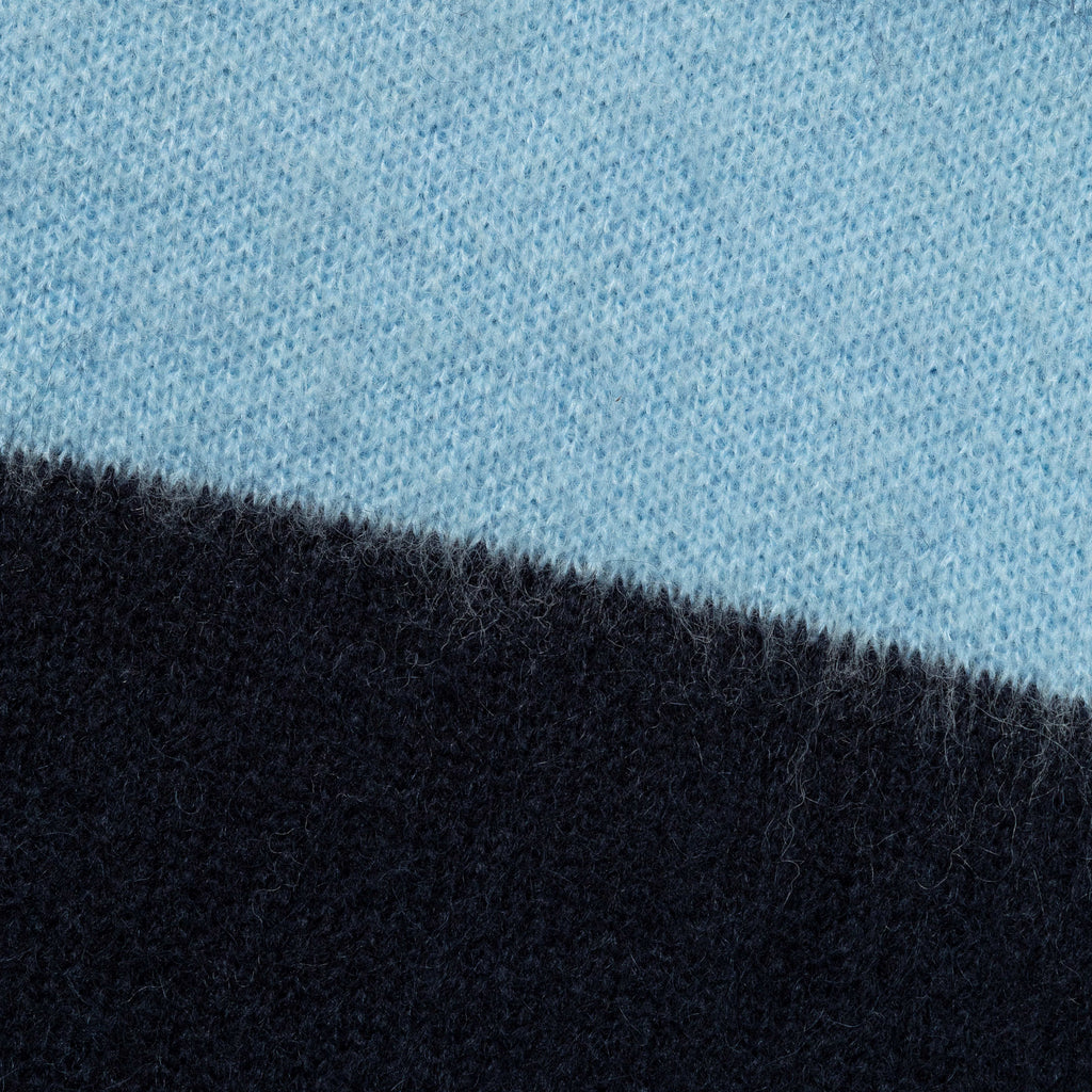 Striped Knit Sweater - Blue