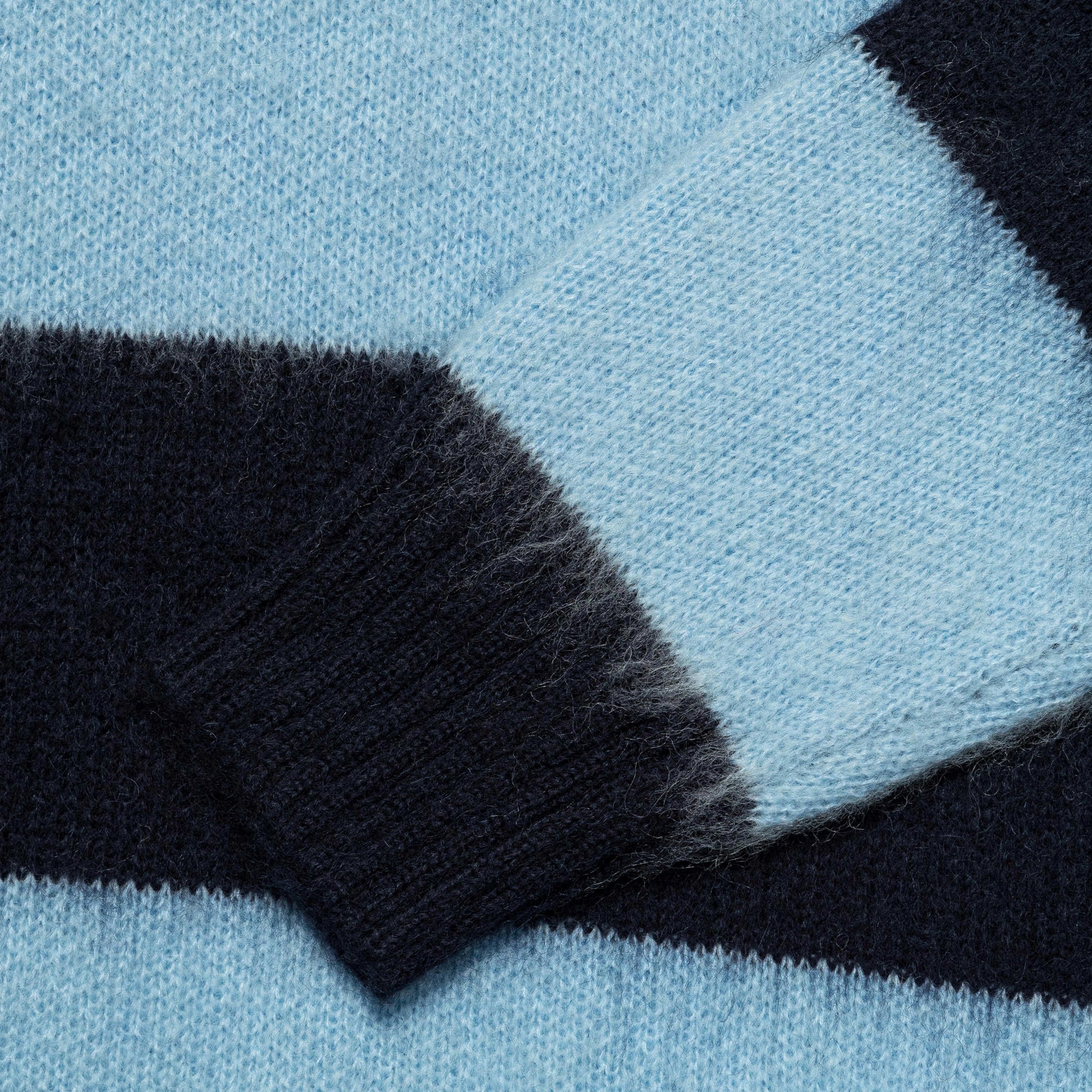 Striped Knit Sweater - Blue