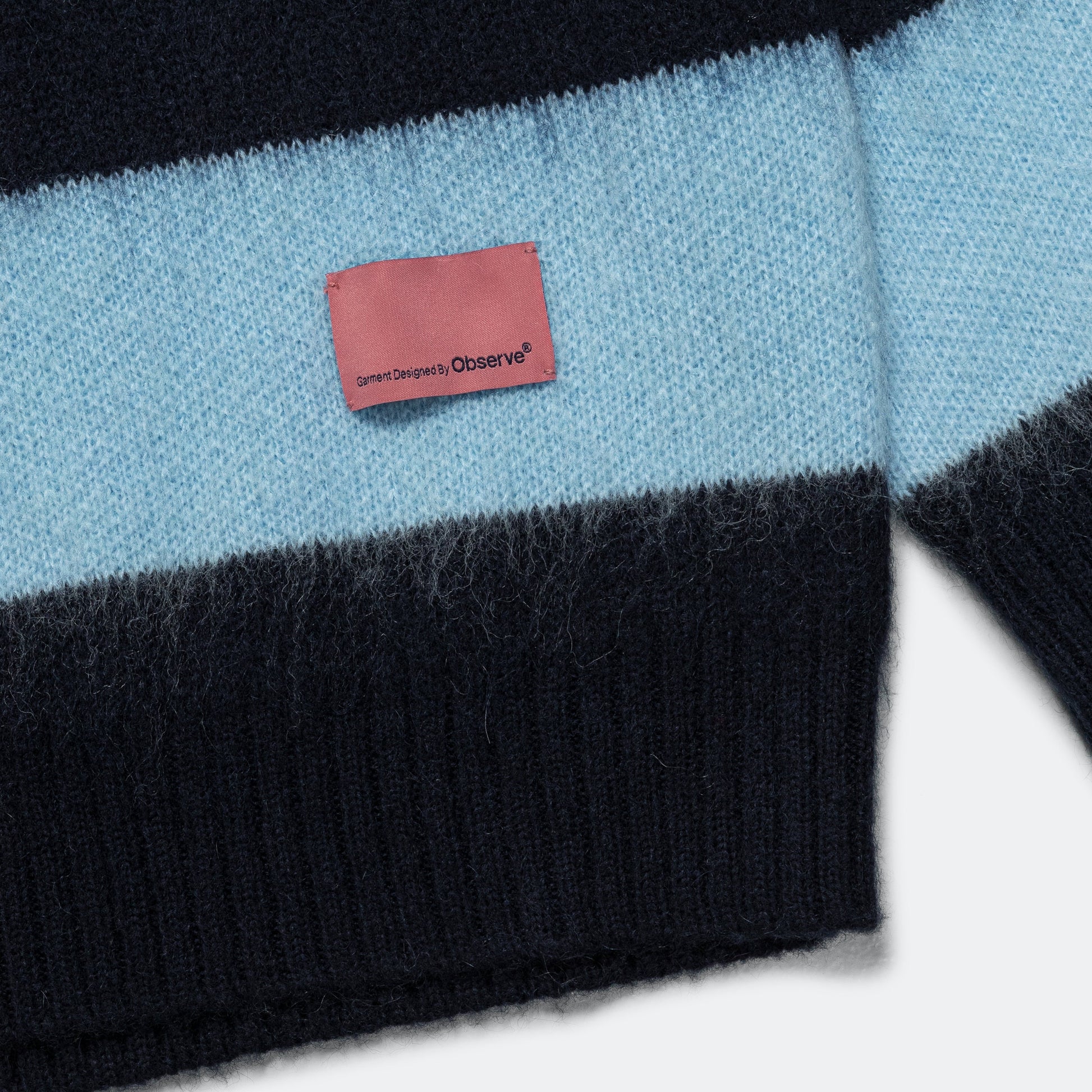 Striped Knit Sweater - Blue