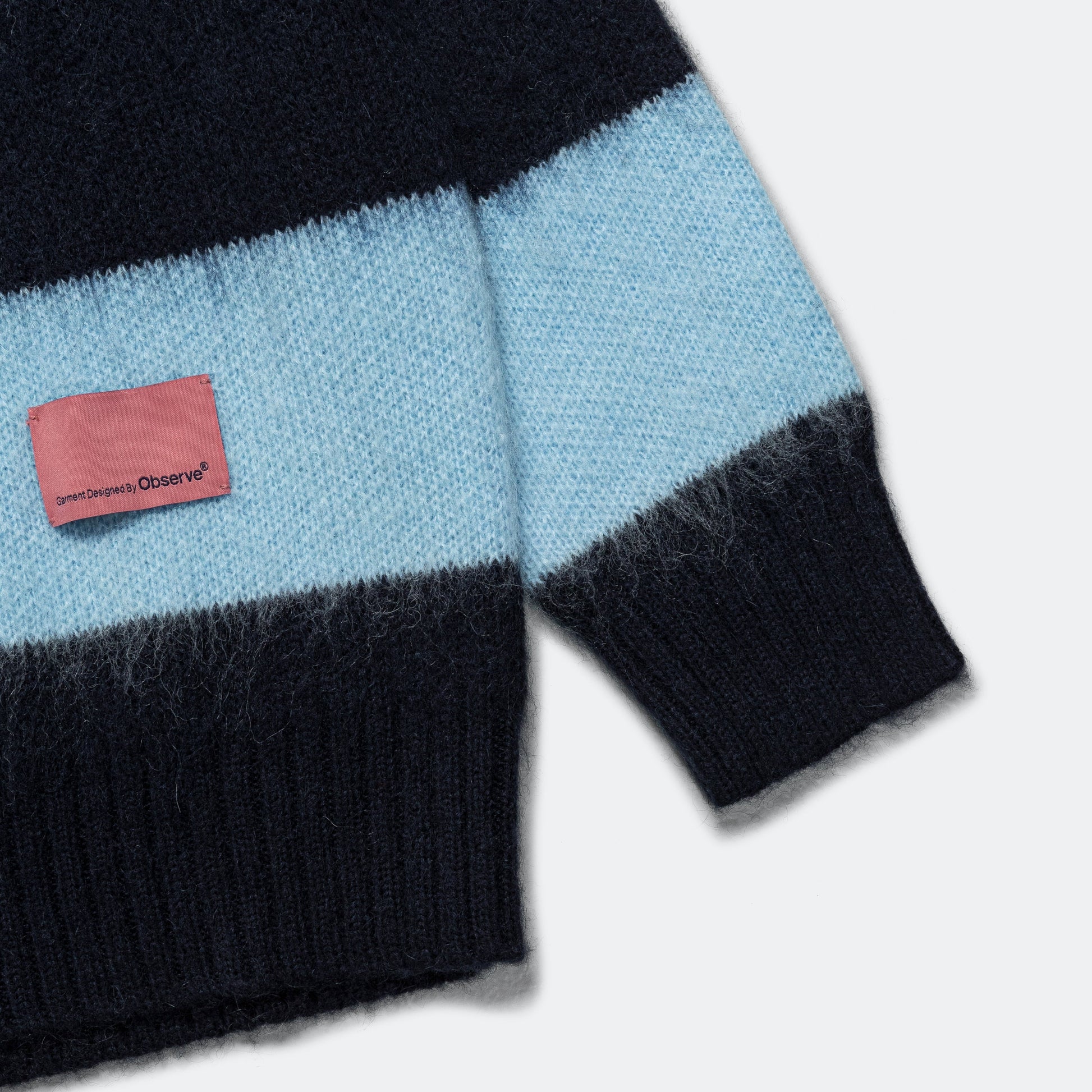 Striped Knit Sweater - Blue