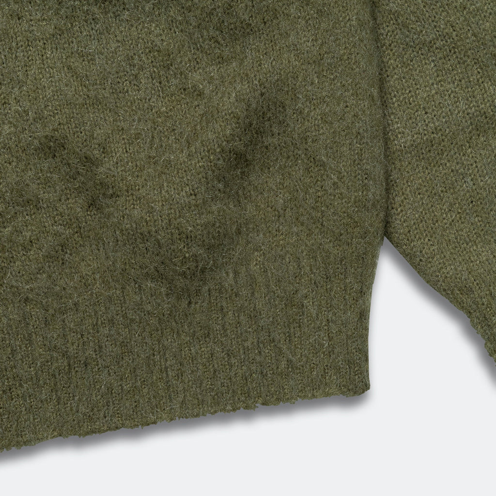 Mohair Collared Button Up - Forest