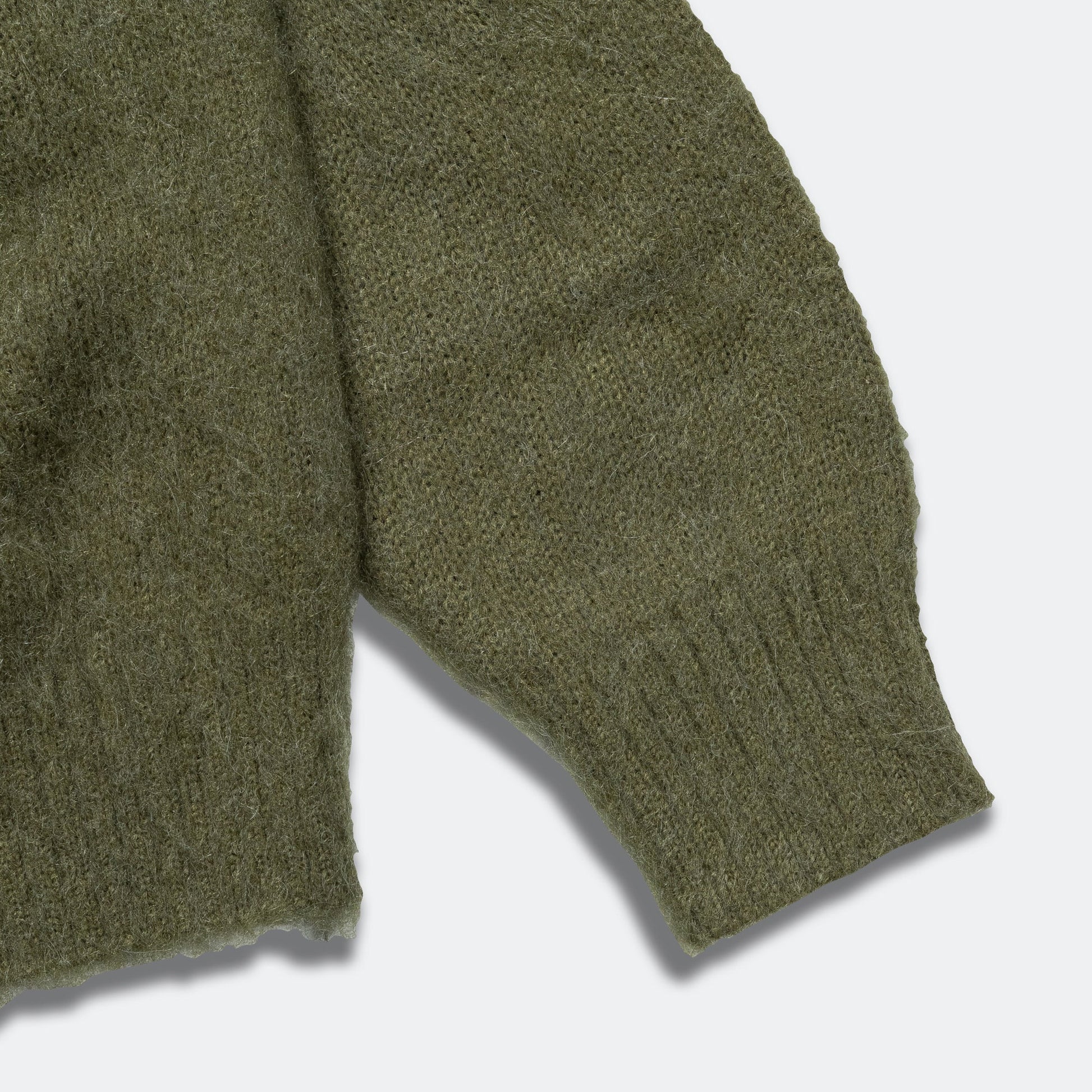 Mohair Collared Button Up - Forest