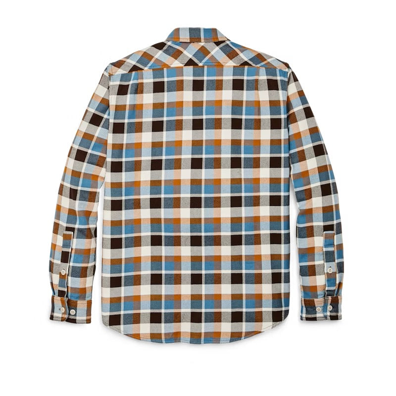 Vintage Flannel Work Shirt - Blue Orange