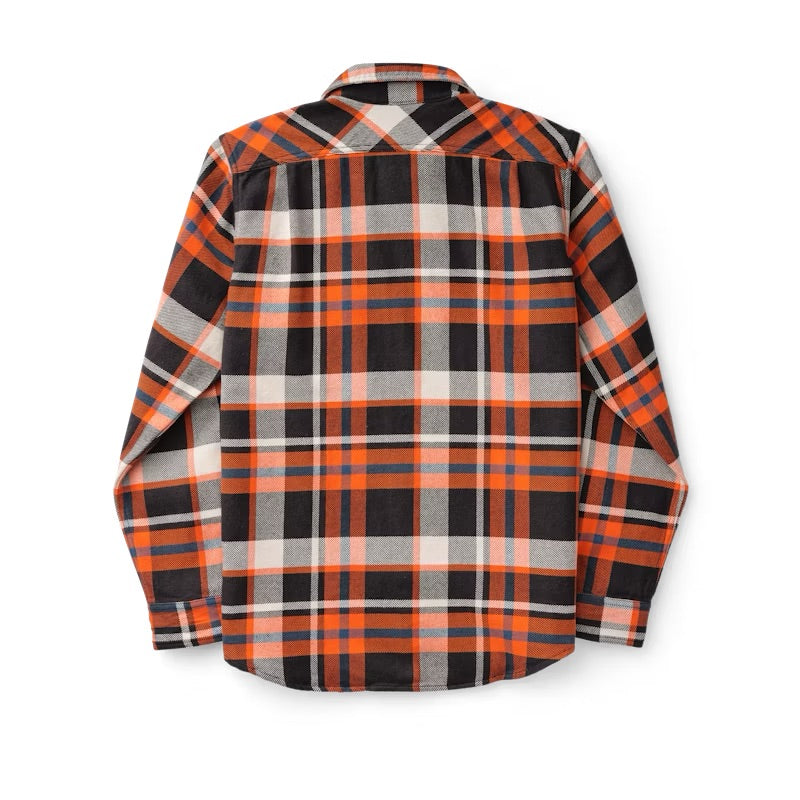 Vintage Flannel Work Shirt - Black Orange
