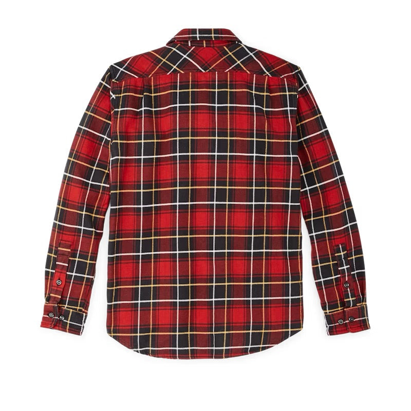 Vintage Flannel Work Shirt - Red Dark Grey