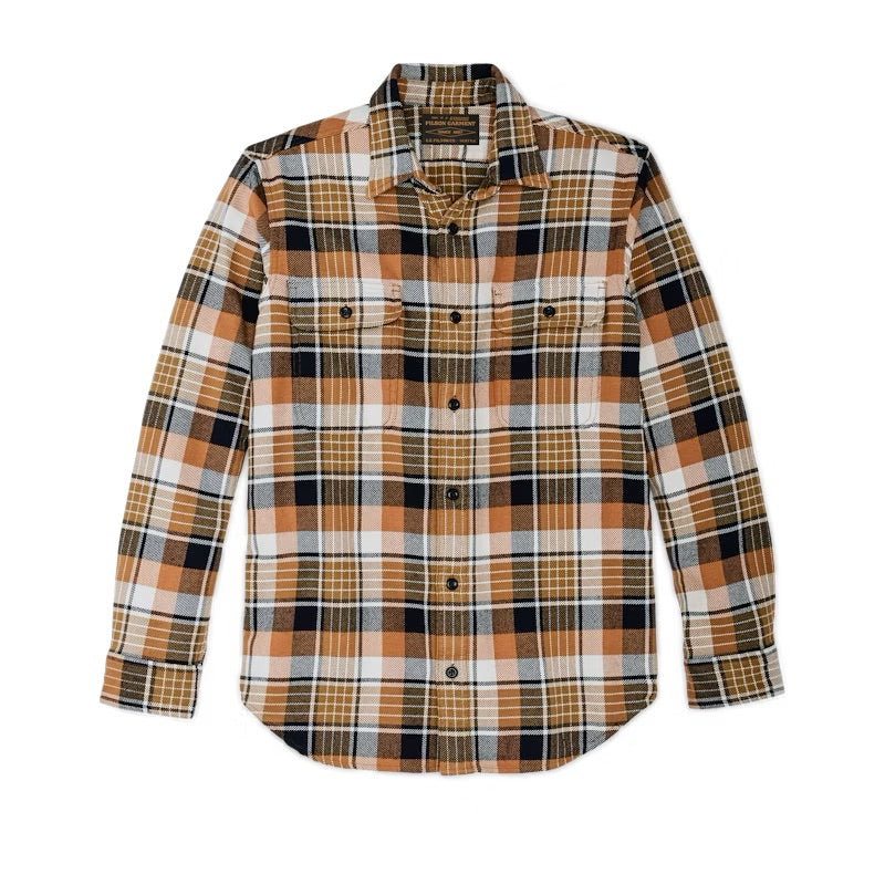 Vintage Flannel Work Shirt - Orange Yellow