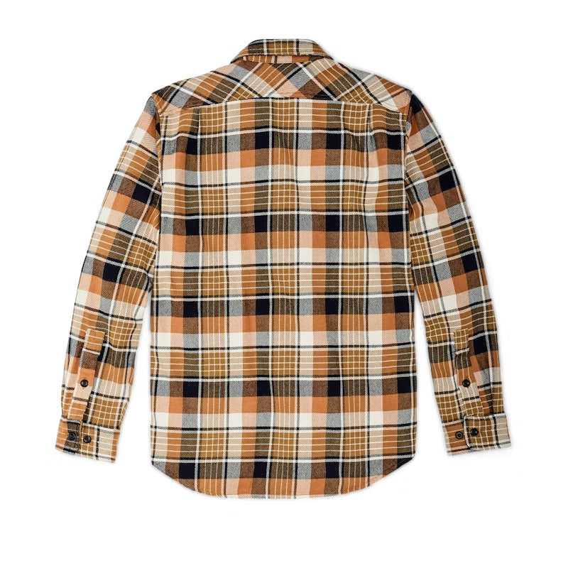 Vintage Flannel Work Shirt - Orange Yellow