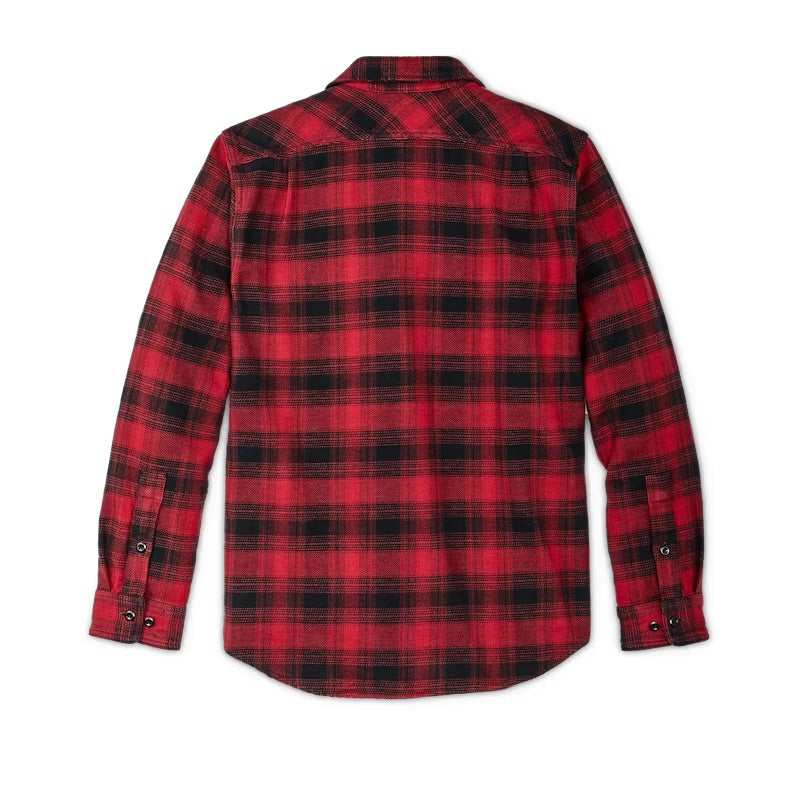 Vintage Flannel Work Shirt - Red Black