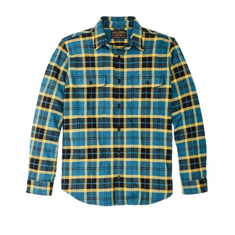 Vintage Flannel Work Shirt - Blue Yellow