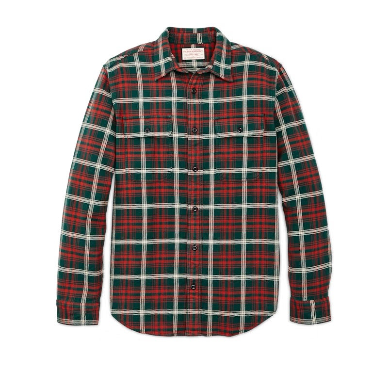 Vintage Flannel Work Shirt - Green Red