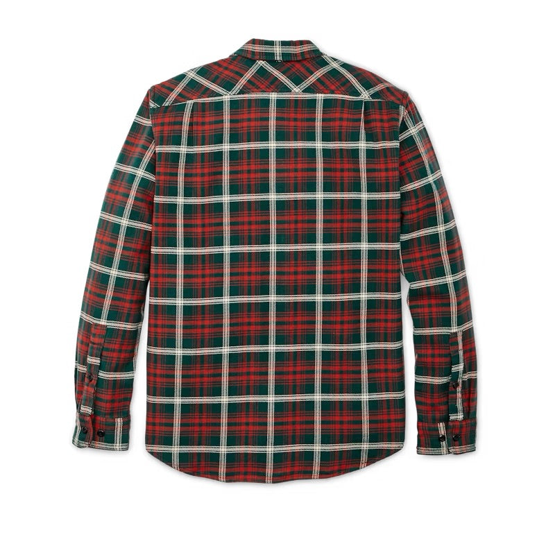 Vintage Flannel Work Shirt - Green Red