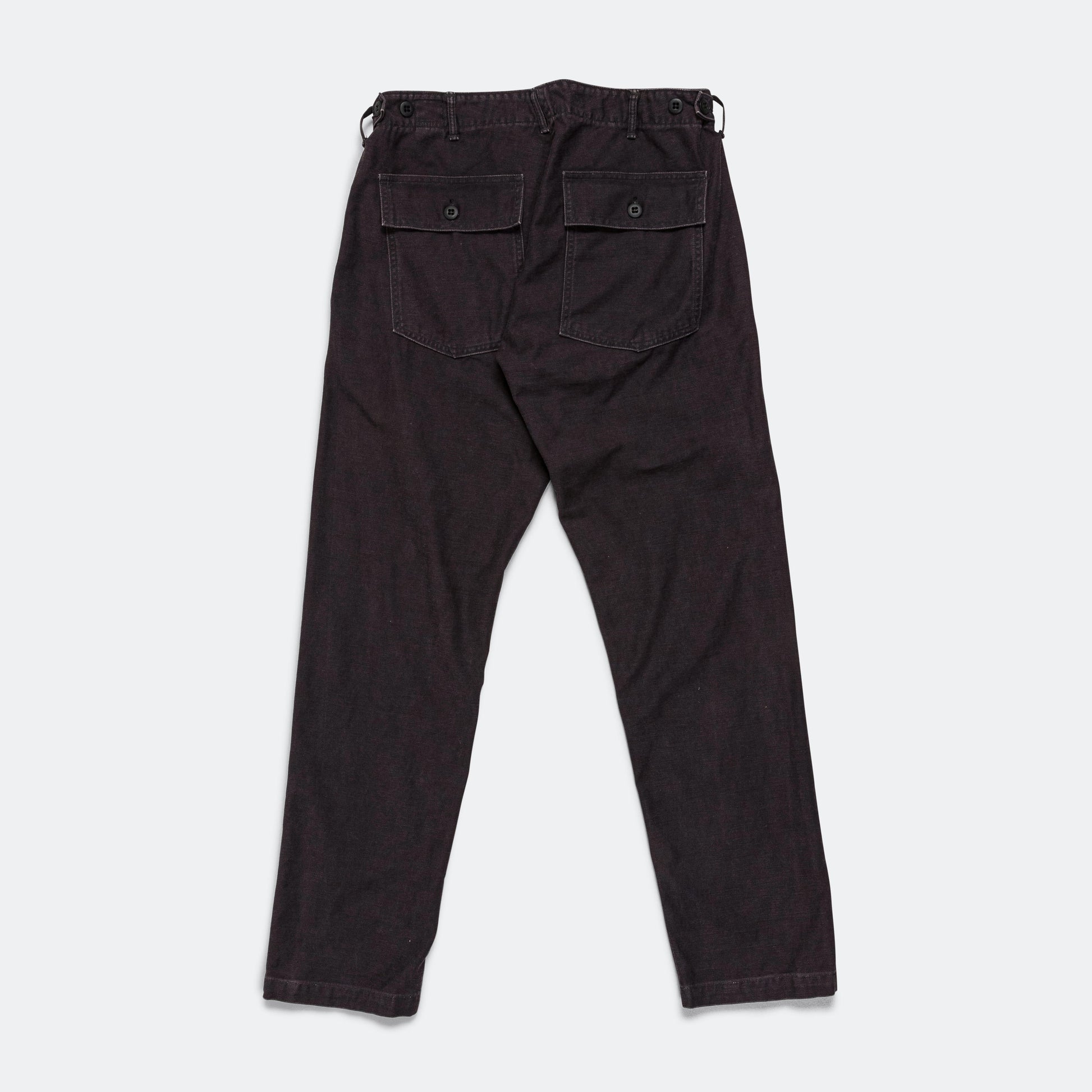 Slim Fit Fatigue Pants - Black