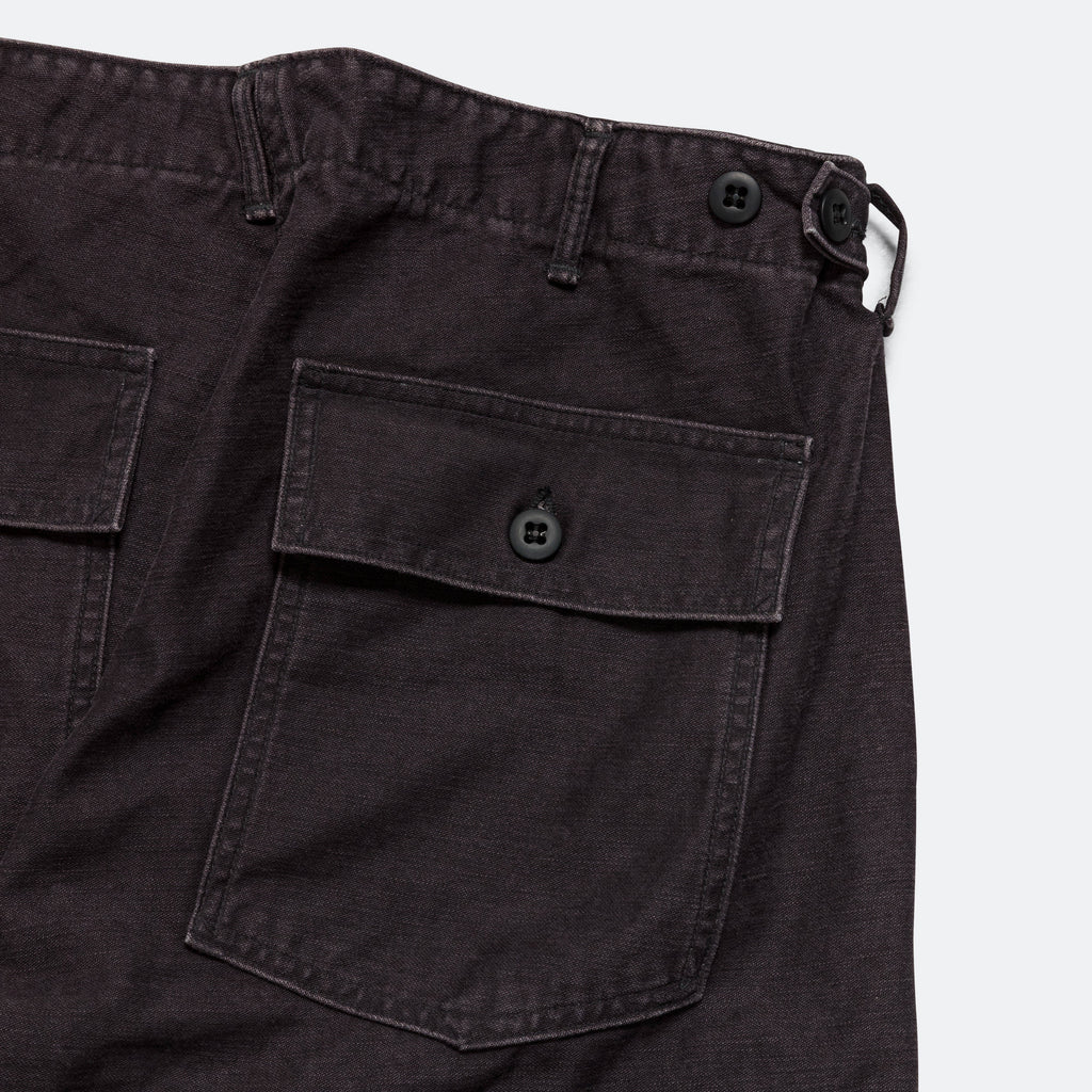 Slim Fit Fatigue Pants - Black