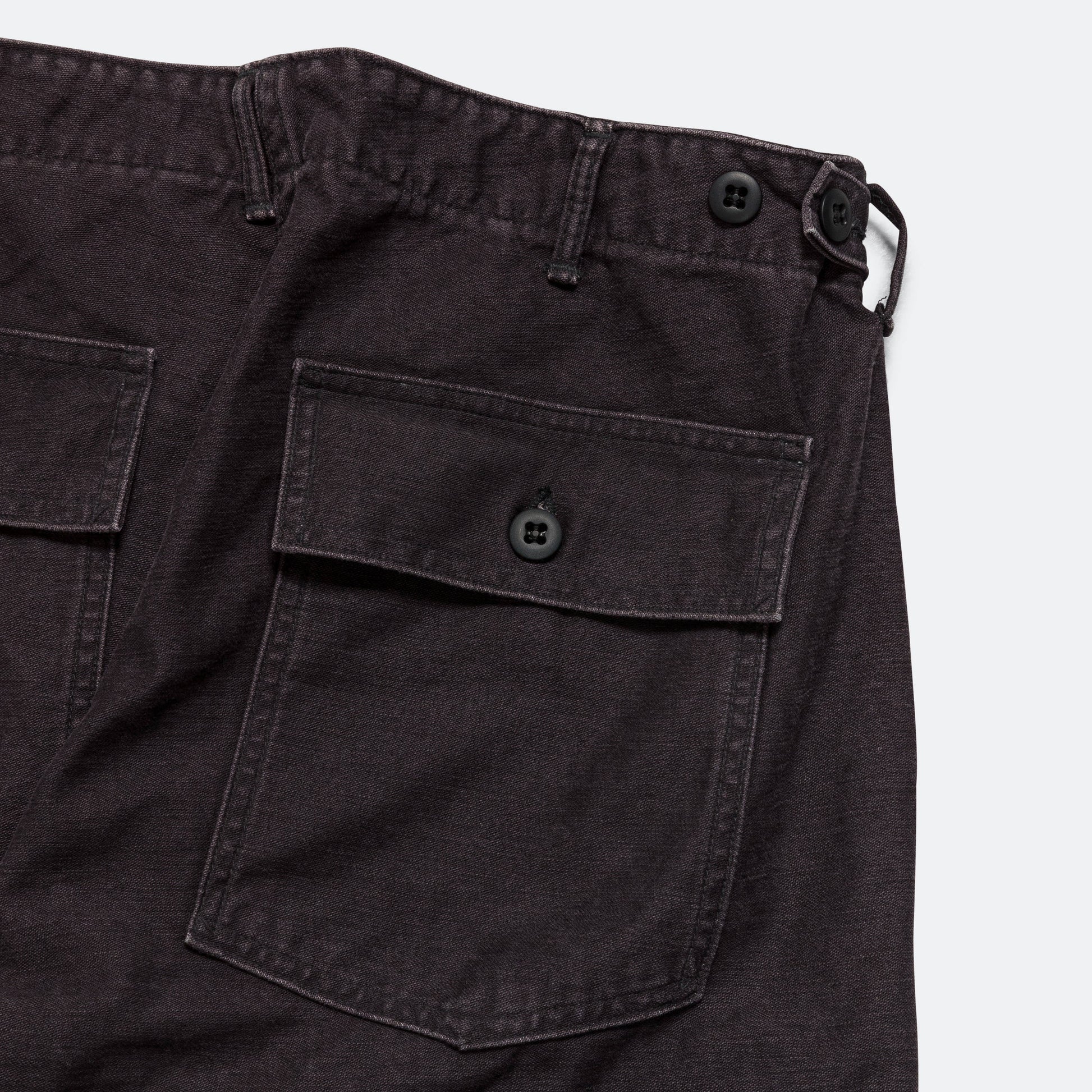 Slim Fit Fatigue Pants - Black